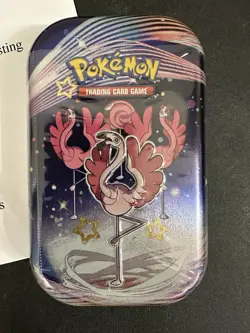 Pokemon Paldean Fates Mini Tin [Flamigo] Brand New, Factory Sealed - Image 1