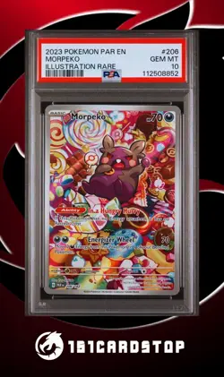 💥Pokemon - Morpeko - 206/182 - Illustration Rare - Paradox Rift - PSA 10💥 - Image 1