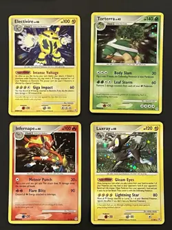 2007 Pokemon Diamond & Pearl Holo Electivire Torterra Infernape Luxray Lot Of 4 - Image 1