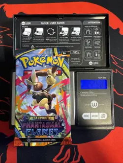 22.58g HEAVY - Pokemon TCG M-E Phantasmal Flames Booster Pack Sealed / Semi GoDU - Image 1