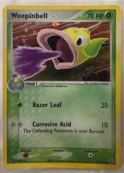 2004 Pokemon EX Fire Red & Leaf Green Weepinbell-Reverse Foil #51/112 - Image 1
