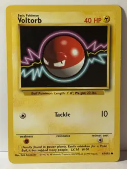 Voltorb 067/102 Base Set LP Pokemon Fast Shipping - Image 1