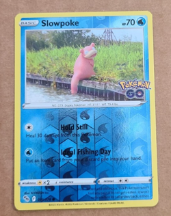 Pokemon TCG- Slowpoke 019/078- Pokemon GO- Reverse Holo Card - Image 1