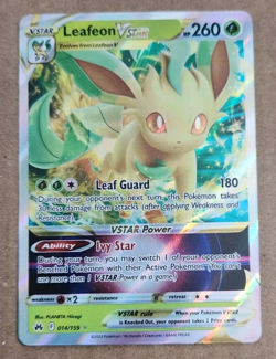 Pokemon TCG- Leafeon VSTAR 014/159- Crown Zenith- Ultra Rare Card - Image 1