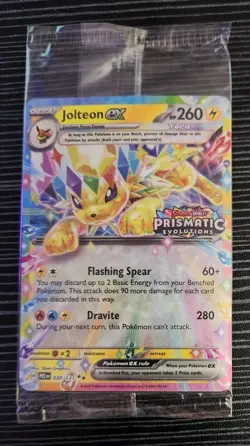 Pokemon- Jolteon ex 030/131- Prismatic Evolutions- Holo Stamped Promo Sealed - Image 2