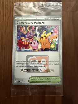 SEALED Pokemon Celebratory Fanfare Ace Trainer Promo 2025 English - Image 1