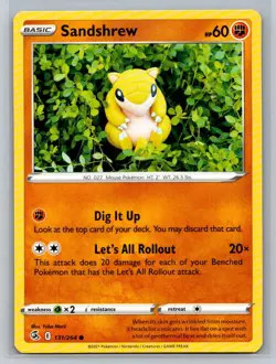 Sandshrew #131/264 SWSH08: Fusion Strike Common - Pokemon Cards H3 - Image 1