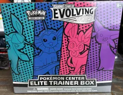 Pokemon Center Exclusive TCG Sword Shield Evolving Skies ETB Elite Trainer Box - Image 1
