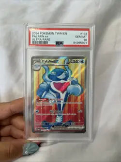PSA 10 Palafin Ex Ultra Rare #193 2024 Pokemon TWM Masquerade 94965991 - Image 1