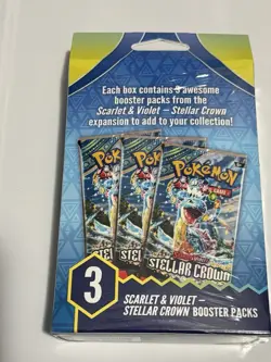 Pokemon Scarlet & Violet: Stellar Crown 3 Booster Pack Box BRAND NEW Sealed NIB - Image 3