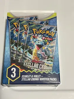 Pokemon Scarlet & Violet: Stellar Crown 3 Booster Pack Box BRAND NEW Sealed NIB - Image 4