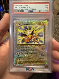 2002 Jolteon Reverse Holo 14/110 Legendary Collection Pokemon PSA 7 - New Cert - Image 1