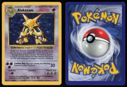 Alakazam 1/102 Shadowless Holo Rare Base Set Pokemon - Image 3