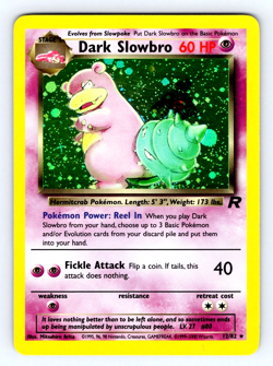 Pokemon Dark Slowbro Holo Rare 1st Edition Team Rocket 12/82 MP/HP - Image 1