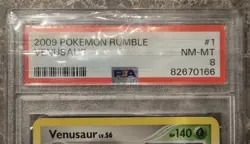 2009 Pokemon Rumble Venusaur 1/16 Holo Graded PSA 8 Rare Card Mint - Image 5
