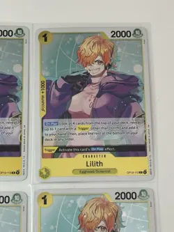Lilith OP13-113 Carrying On His Will 4 Foil Card Play Set Lot One Piece - Image 3