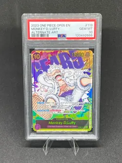 OP05-119 PSA10 Monkey D Luffy SEC V2 GEAR 5 Awakening of the New Era ONE PIECE - Image 1