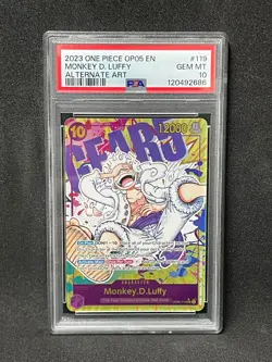OP05-119 PSA10 Monkey D Luffy SEC V2 GEAR 5 Awakening of the New Era ONE PIECE - Image 2