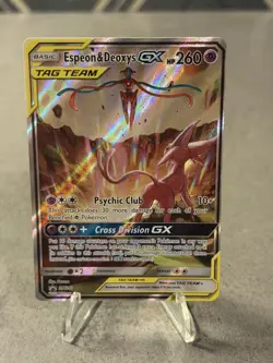 Pokemon TCG Espeon Deoxys GX SM240 Black Star Promo Card Near Mint Condition NM - Image 1