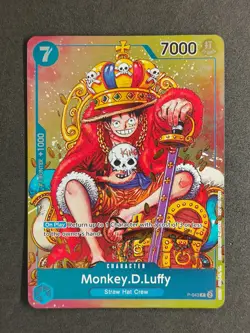 One piece Monkey D Luffy Convention Exclusive Foil promo Card P-043 English mint - Image 1