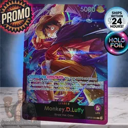 Monkey D Luffy OP05-060 Leader Sound Loader Promo One Piece Card English SEALED - Image 1
