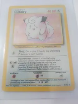 Pokemon TCG Clefairy Holo Card Base Set, Shadowless Rare, 5/102 - Image 1