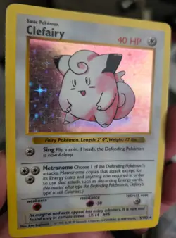 Pokemon TCG Clefairy Holo Card Base Set, Shadowless Rare, 5/102 - Image 1