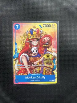 Monkey D Luffy P-043 2nd Anniversary Stamped Promo One Piece Card English X1 - Image 1