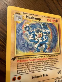 Machamp 1st Edition Holo WOTC Pokemon TCG Base Set 8/102 Rare LP Ungraded - Image 2