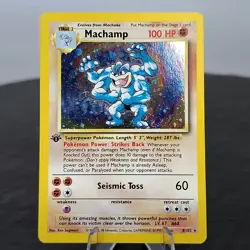 Machamp 1st Edition Holo WOTC Pokemon TCG Base Set 8/102 Rare LP Ungraded ⭐ - Image 1