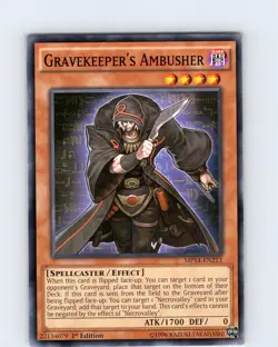Yu-Gi-Oh TCG Gravekeeper's Ambusher MP14-EN213 1st Edition Common Card NM - Image 1