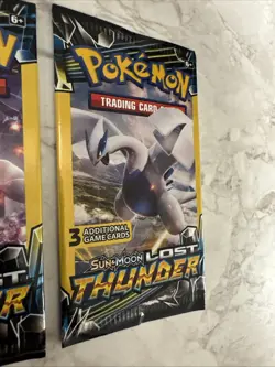 Pokemon TCG Sun & Moon Lost Thunder (3) Booster Packs 3 Cards Each Pack - Sealed - Image 4