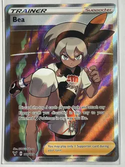 Bea (Full Art) Ultra Rare SWSH04: Vivid Voltage 180/185 LP-NM Pokemon Card - Image 1