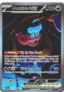 Munkidori ex 91/64 SFA Shrouded Fable SIR - Special Illustration NM Pokemon Card - Image 1