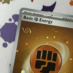 HD Fighting Energy Cosmos Holo with Mew Tail Swirl SVE MEW 006 151 Pokemon Card - Image 2