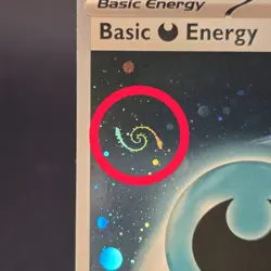 HD Darkness Energy Cosmos Holo with Mew Tail Swirl SVE MEW 007 151 Pokemon Card - Image 1