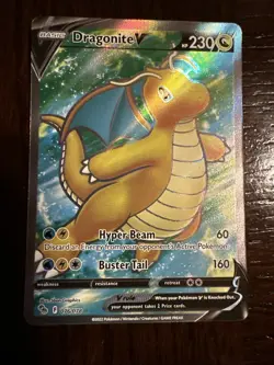 Pokemon Card TCG - Dragonite V 076/078 Full Art Ultra Rare Pokemon GO Near Mint - Image 2