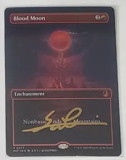MTG FOIL Blood Moon (Anime Borderless) SHADOW SIGNED BY ARTIST - Image 1