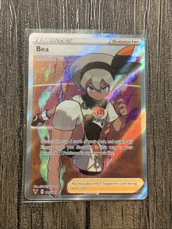 Pokemon TCG Trainer Card Bea 180/185 Vivid Voltage Ultra Rare Holo Full Art - Image 1
