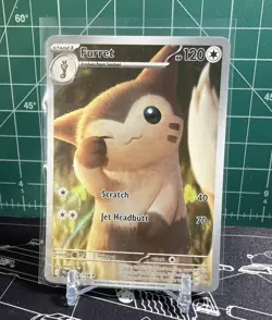 Pokemon TCG: Furret 168/159 SV09 iR NM Foil - Image 1