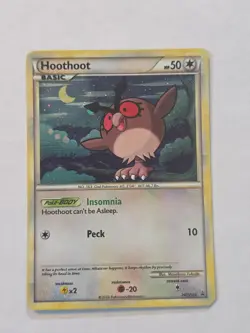 2010 Hoothoot Pokemon Heartgold & Soulsilver Black Star Promo HGSS05 Holo - Image 1