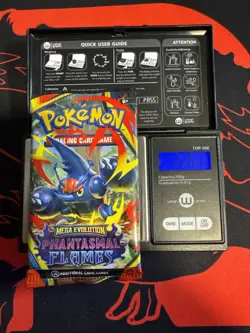22.61g HEAVY - Pokemon TCG M-E Phantasmal Flames Booster Pack Sealed / Semi GoDU - Image 1