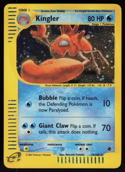 Kingler 15/165 Rare Expedition Base Set Holo Pokemon - Image 1