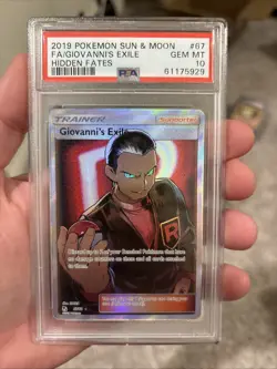 2019 Pokemon SM Hidden Fates Giovanni's Exile #67/68 PSA 10 - Image 1