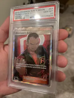 2019 Pokemon SM Hidden Fates Giovanni's Exile #67/68 PSA 10 - Image 2