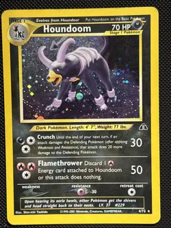 Pokemon TCG Houndoom Neo Discovery 4 Holo Unlimited Rare - Image 1