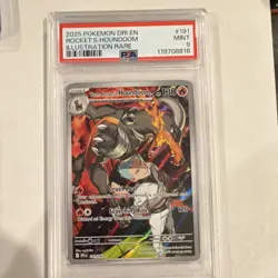 Pokemon Team Rocket's Houndoom 191/182 Destined Rivals Rare Holo PSA 9 - Image 1