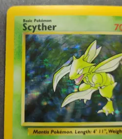 Rare, Holographic Pokemon Jungle Set Scyther 10/64 (Unlimited, English) - Image 4