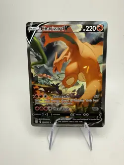 Charizard V Alternate Alt Art 154/172 Pokemon Brilliant Stars DAMAGED CREASE - Image 2