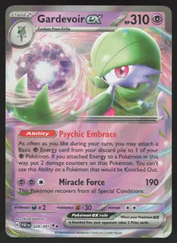 Gardevoir ex 029/091 Double Rare Pokemon TCG SV: Paldean Fates NM - Image 1
